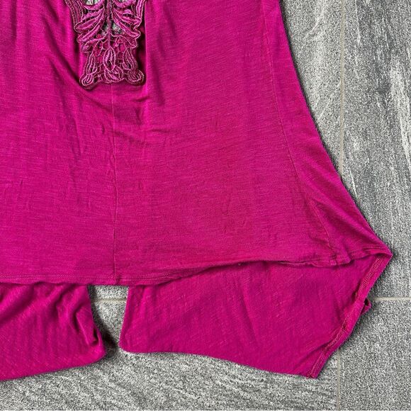 EUC Eyelash Couture Short Cap Sleeve Open Cardigan Pockets Lace Back Cut Out S - Picture 9 of 14